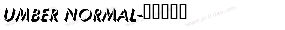 Umber Normal字体转换
